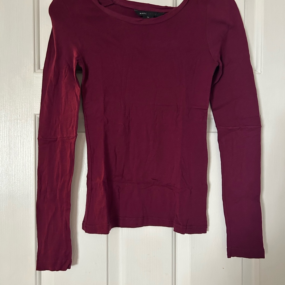 Marc Jacobs Burgundy Long Sleeve Top
